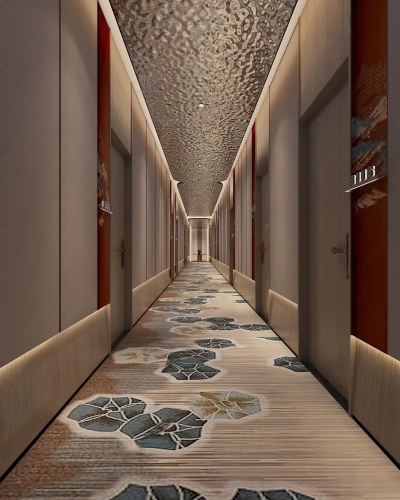 现代酒店玄关过道3D模型下载